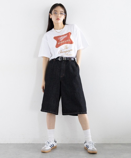 「GOOD ROCK SPEED」 半袖Tシャツ「liteコラボ」 FREE ネイビー レディース_画像4