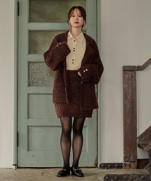 セットアップ glitter melange knit set up / グリッターメランジニットセットアップ レディース | mideal | 10
