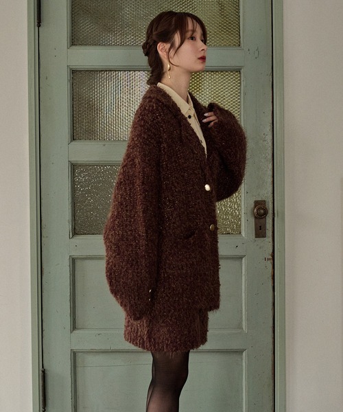 セットアップ glitter melange knit set up / グリッターメランジニットセットアップ レディース | mideal | 08
