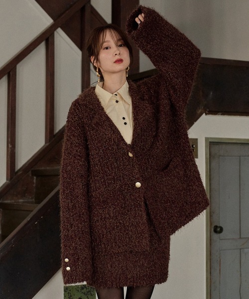 セットアップ glitter melange knit set up / グリッターメランジニットセットアップ レディース | mideal | 04