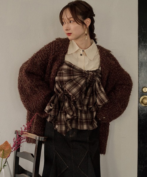 セットアップ glitter melange knit set up / グリッターメランジニットセットアップ レディース | mideal | 17