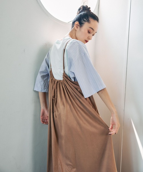 niko and... omeguキャミワンピ ブラウン M niko and…（ニコアンド） ワンピース 「MODE NORM CORE」 スウェード風