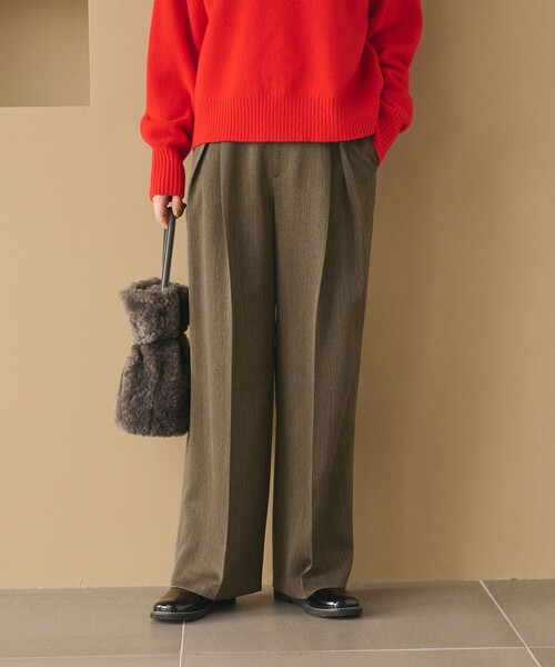BEAUTY＆YOUTH UNITED ARROWS ワイドパンツ パンツ ツイードライク