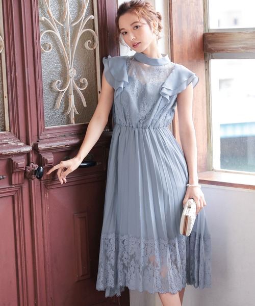 ドレス 通販 Paypayモール 裾レースプリーツスカート結婚式ワンピースドレス Zozotown Paypayモール店 通販new Www Lake Lavon Com