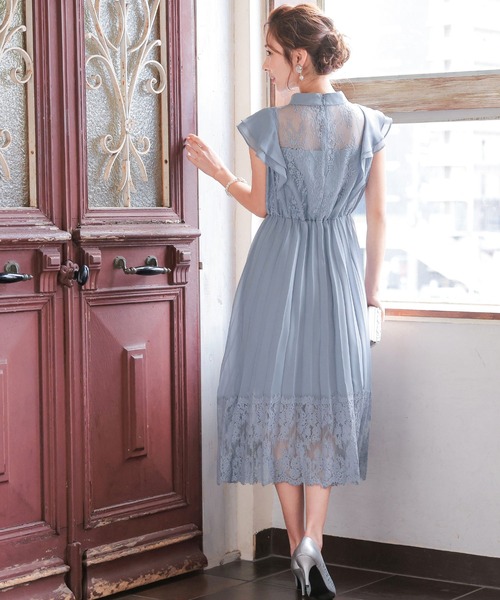 ドレス 通販 Paypayモール 裾レースプリーツスカート結婚式ワンピースドレス Zozotown Paypayモール店 通販new Www Lake Lavon Com