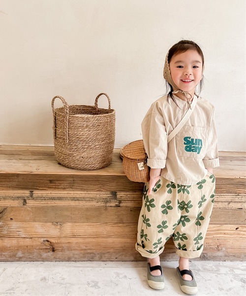 aimoha（アイモハ） パンツ aimoha-KIDS- 可愛い花柄スラックスパンツ