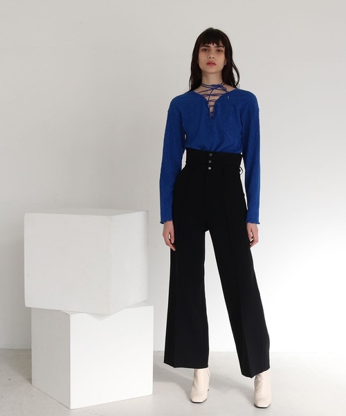 tシャツ wrincle boucle string pull(リンクルブークレストリングプルオーバー) レディース tシャツ wrincle boucle string pull(リンクルブークレ