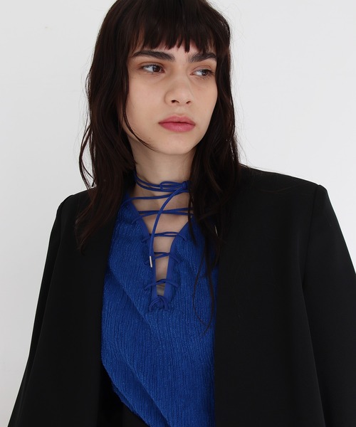 tシャツ wrincle boucle string pull(リンクルブークレストリングプルオーバー) レディース tシャツ wrincle boucle string pull(リンクルブークレ