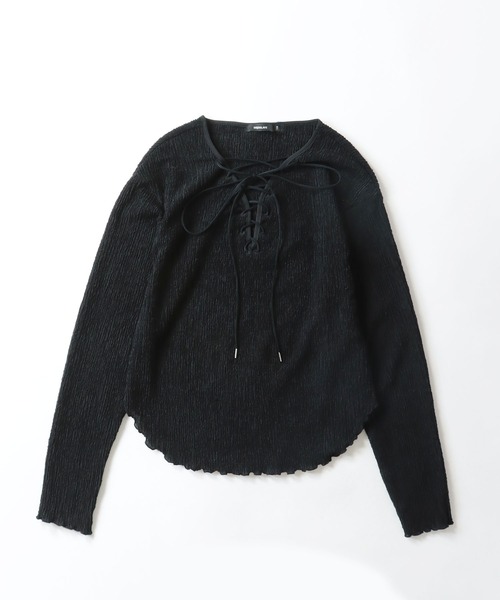 tシャツ wrincle boucle string pull(リンクルブークレストリングプルオーバー) レディース tシャツ wrincle boucle string pull(リンクルブークレ