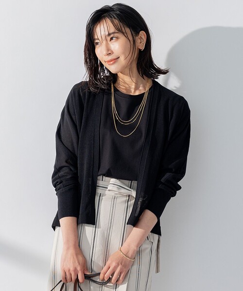 カーディガン 【蛯原友里さん着用/洗える】シアー カーディガン カーディガン 蛯原友里さん着用/洗える シアー
