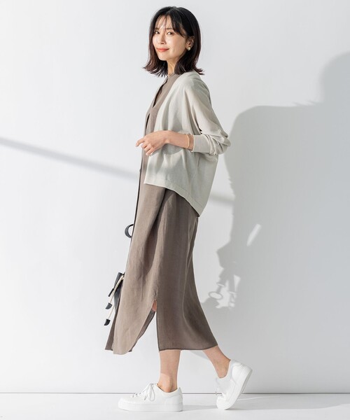 カーディガン 【蛯原友里さん着用/洗える】シアー カーディガン カーディガン 蛯原友里さん着用/洗える シアー