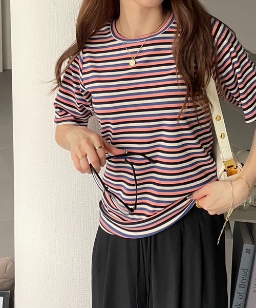 tシャツ マルチボーダーカットソー レディース Shinzone SHINZONE（シンゾーン） マルチボーダーTシャツ