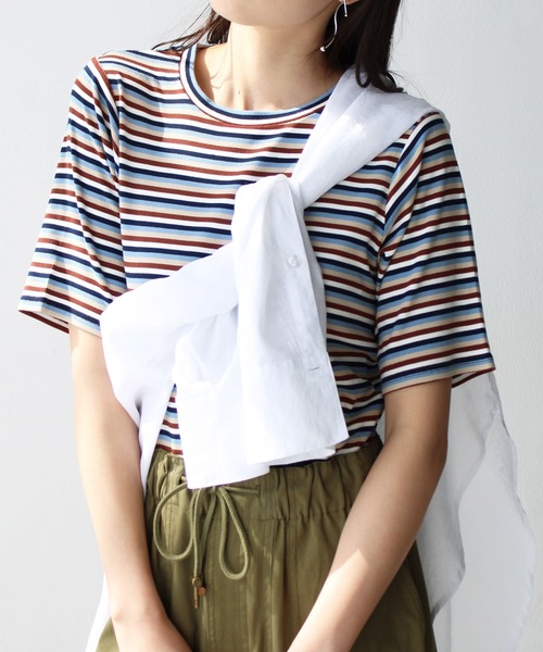 tシャツ GREY LABEL マルチボーダーカットソー レディース GREY LABEL マルチボーダーカットソー(508320298