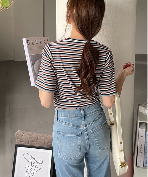 tシャツ GREY LABEL マルチボーダーカットソー レディース GREY LABEL マルチボーダーカットソー(508320298