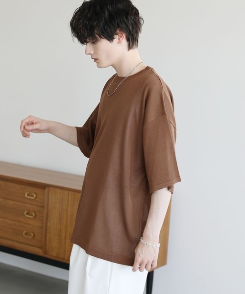 ASTRONOMY セーター ニット 接触冷感ビッグシルエットハイゲージ5分袖