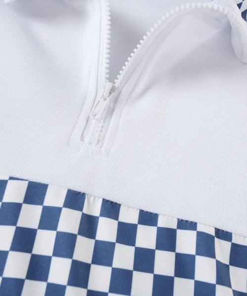 tシャツ HOOK -original- レーシング風ブロックチェック切り替え半袖