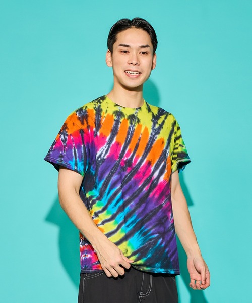 tシャツ 「TIE DYE/タイダイ」TIE DYE TEE - “DIAGONAL WEB” /タイダイ
