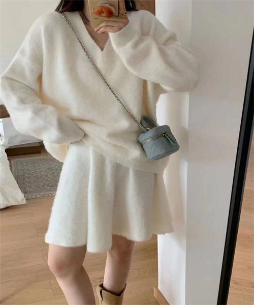 Dream garden（ドリームガーデン） セットアップ ウール混起毛ニット