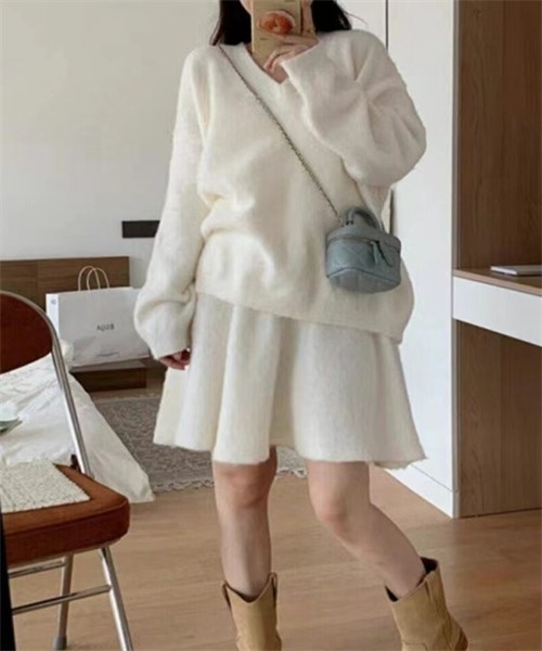 Dream garden（ドリームガーデン） セットアップ ウール混起毛ニット