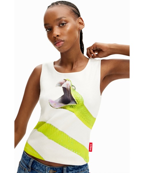 デシグアル Desigual バンダナタンクトップ （ホワイト