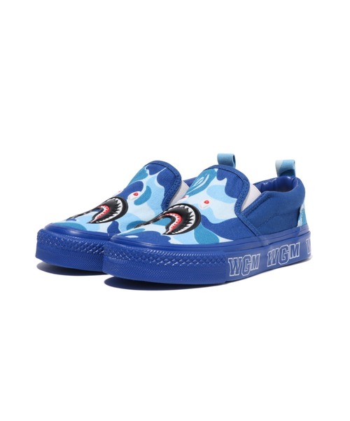 A BATHING APE（アベイシングエイプ） スリッポン ABC CAMO SHARK 