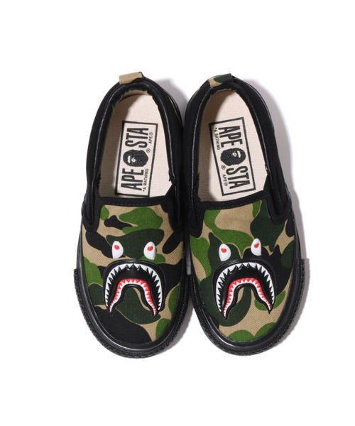 A BATHING APE（アベイシングエイプ） スリッポン ABC CAMO SHARK 