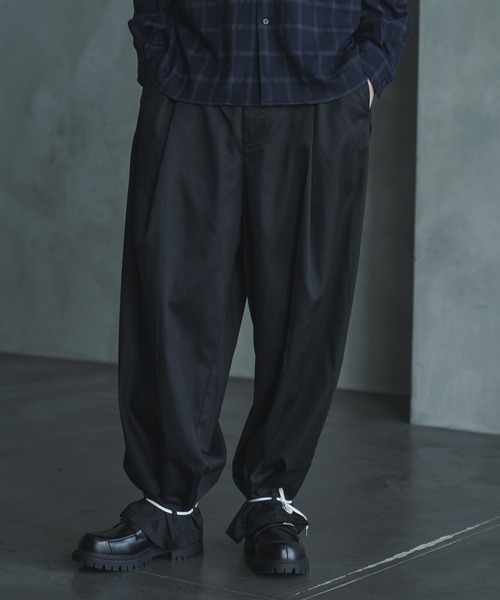 DOOPZ パンツ Drawstring tuck wide pants - ドローストリング