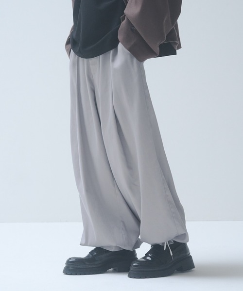 DOOPZ パンツ Drawstring tuck wide pants - ドローストリング