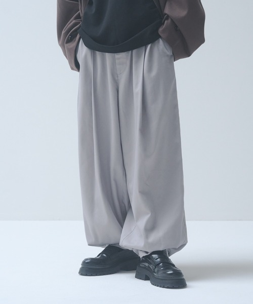 DOOPZ パンツ Drawstring tuck wide pants - ドローストリング
