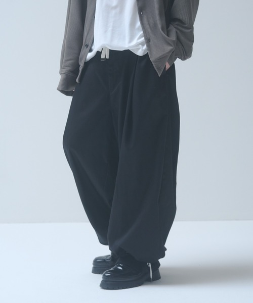 【Etro】プリントシルクワイドレッグ culotteパンツ コットンタイプライター ギャザーワイドパンツ（01-05PG07-204