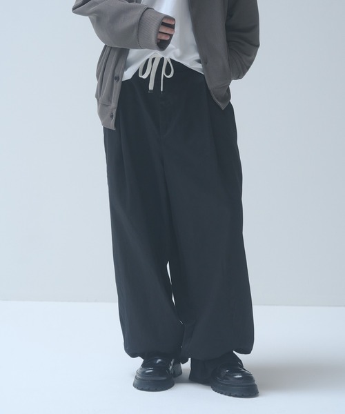 DOOPZ パンツ Drawstring tuck wide pants - ドローストリング
