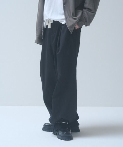 DOOPZ パンツ Drawstring tuck wide pants - ドローストリング