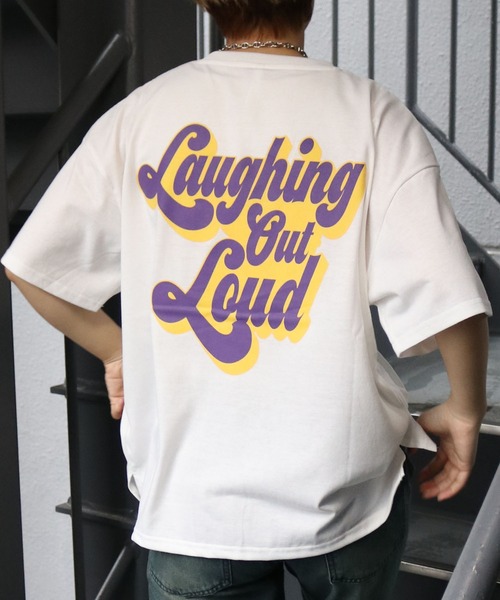 Starting Over tシャツ oversize back print logo T-shirt