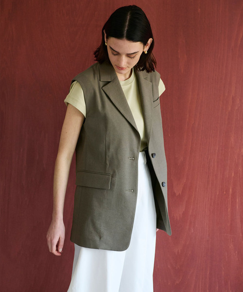 Loungdress リネン　ジレ　ベスト LOUNGEDRESS（ラウンジドレス）の「【WEB限定】リネンジレ