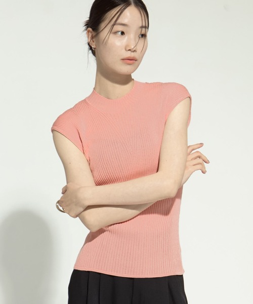 ニット セーター 「STUDIOUS/ステュディオス」ノースリーブリブニットトップス レディース STUDIOUS ニット セーター 「STUDIOUS/ステュディオス