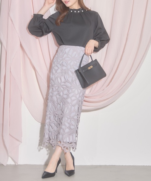 tocco closet スカート 「ZOZO限定」リボンレースタイトスカート