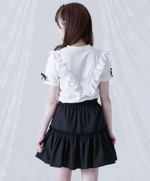 tシャツ 「TRAVAS TOKYO/トラバス トーキョー」フリルクロップドTシャツ レディース TRAVAS TOKYO tシャツ 「TRAVAS TOKYO/トラバス トーキョー
