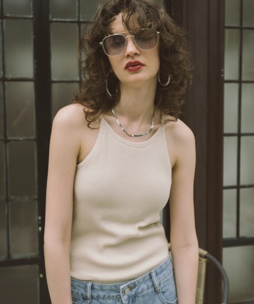 タンクトップ ノースリーブ カップインサークルカットアメスリタンクトップ レディース HANNE タンクトップ ノースリーブ カップインアメスリタンク