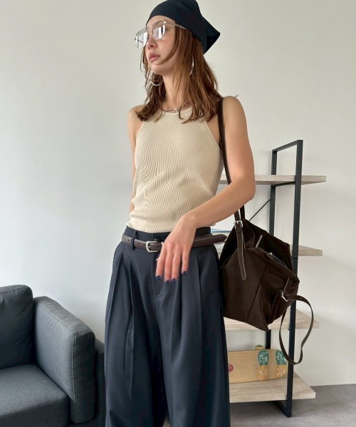 タンクトップ ノースリーブ カップインサークルカットアメスリタンクトップ レディース HANNE タンクトップ ノースリーブ カップインアメスリタンク