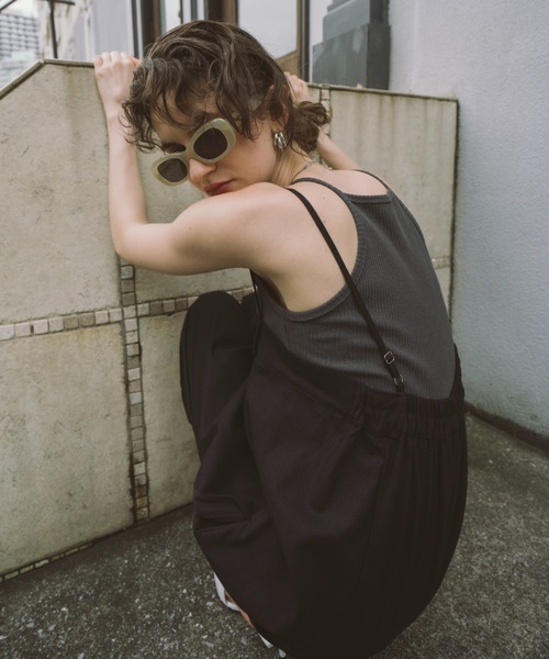 HANNE タンクトップ ノースリーブ カップインアメスリタンク