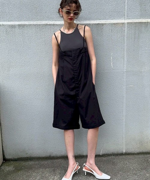 HANNE タンクトップ ノースリーブ カップインアメスリタンク