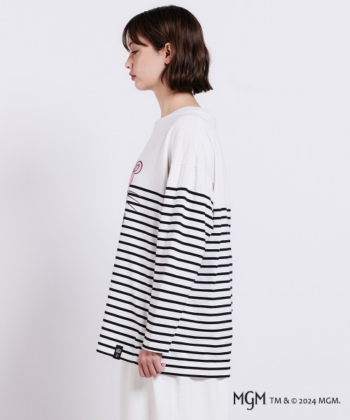 DOUBLE STANDARD CLOTHING tシャツ Tシャツ PINK PANTHER/ ボーダー 