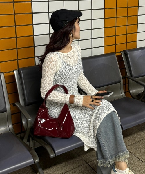 エブール レースワンピース efill ワンピース レースワンピース レイヤード : ZOZOTOWN