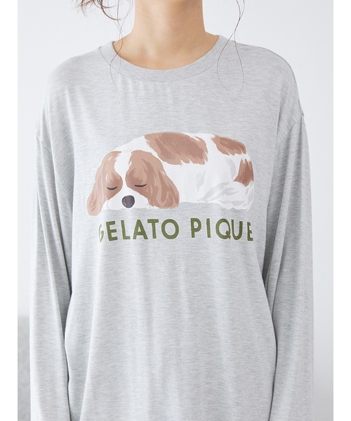 gelato pique ルームウェア パジャマ SLEEPING DOGワンポイント