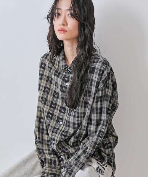 JUNRED（ジュンレッド） シャツ オンブレチェックシャツ メンズ