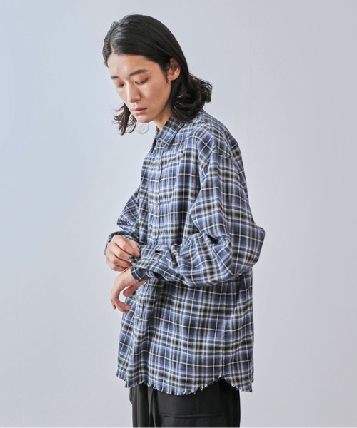 JUNRED（ジュンレッド） シャツ オンブレチェックシャツ メンズ