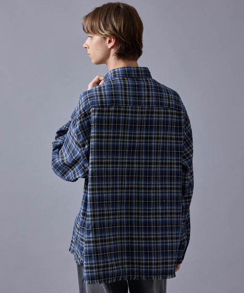 JUNRED（ジュンレッド） シャツ オンブレチェックシャツ メンズ