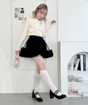 スカート ボリュームチュールパニエスカートの詳細画像4