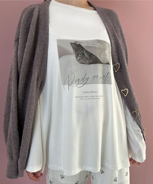 SNIDEL HOME パジャマ ルームウェア CAT Tシャツ レディース