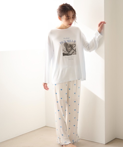 ■新品 【SNIDEL HOME】CATモチーフトップス SNIDEL HOME パジャマ ルームウェア CAT Tシャツ レディース